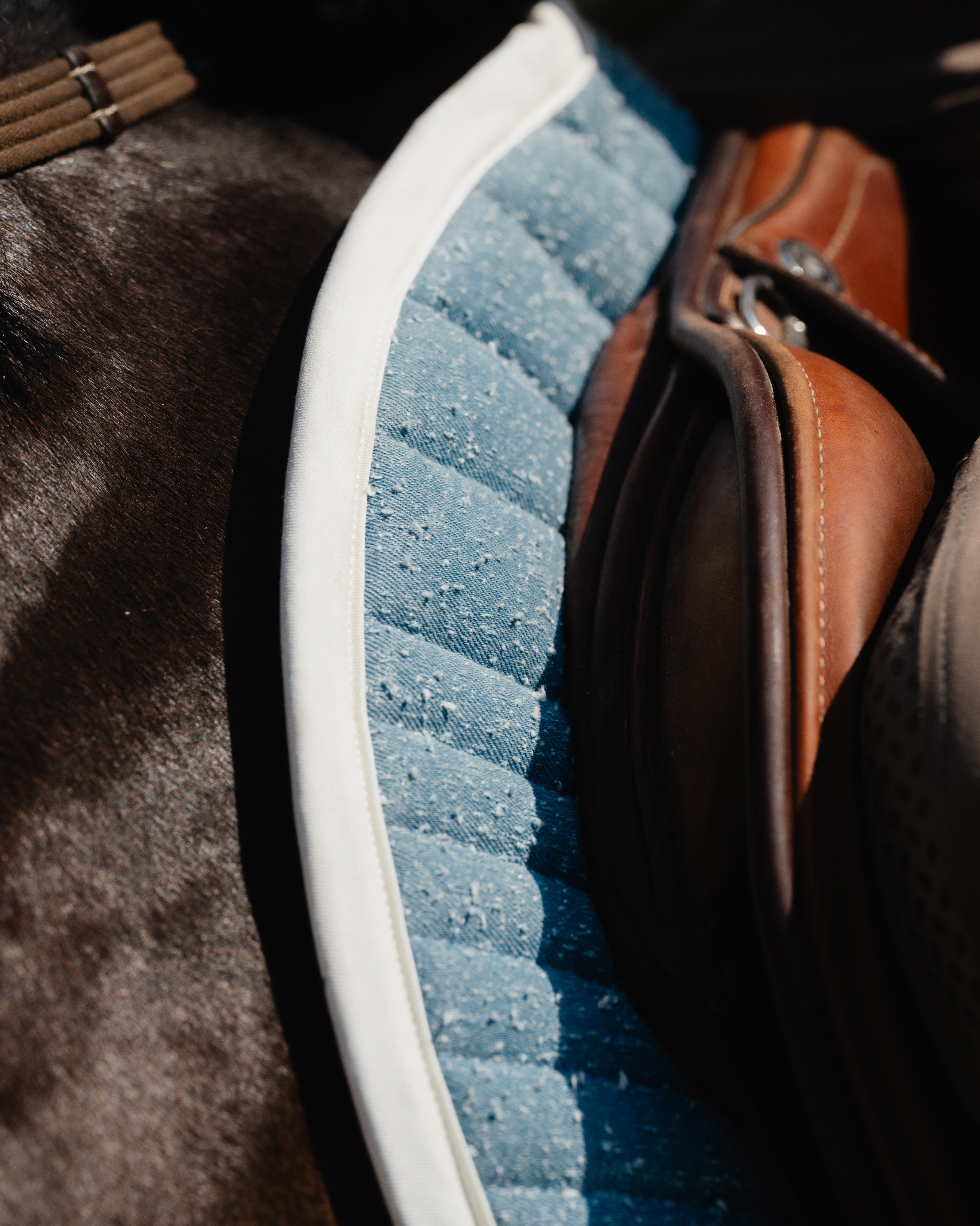 Jumping saddle pad double padding