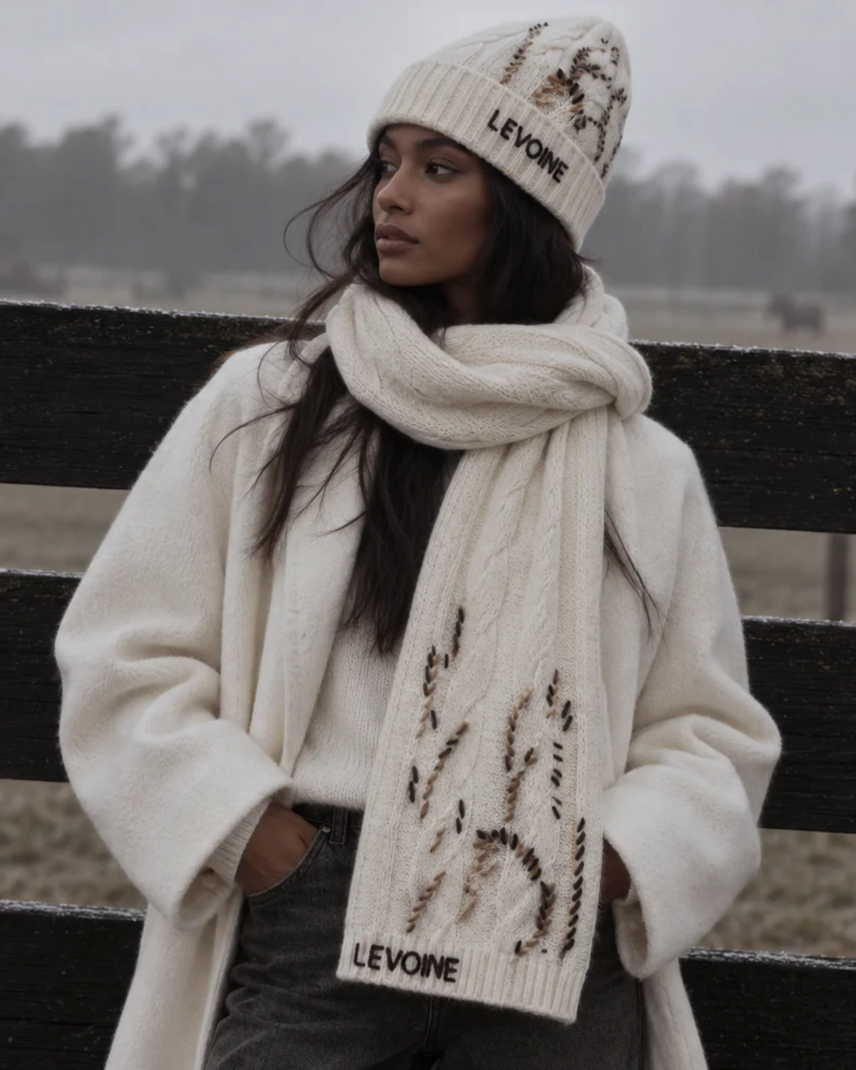Alpaka Strickschal Chevaux Nomades