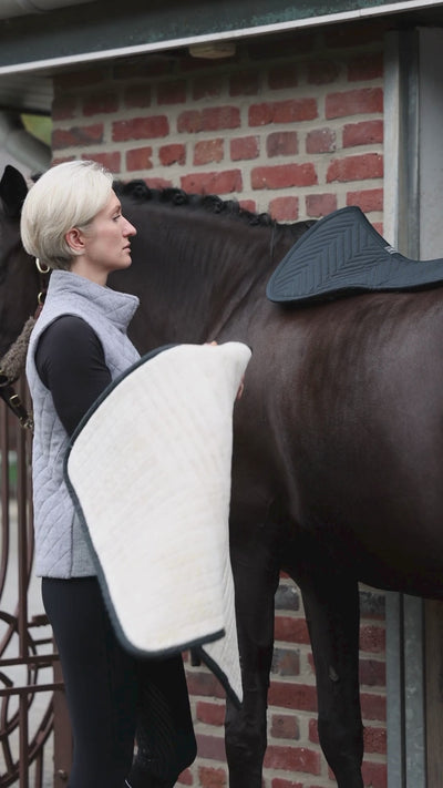 Baumwollschabracke mit Alpaka Reitpad